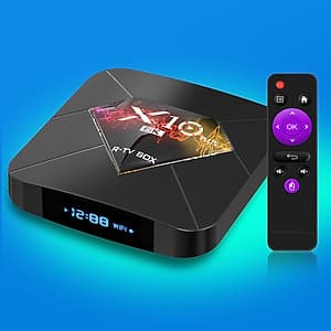 Android TV BOX RAM 4G, Bộ nhớ 32G, xem phim 6K, chơi game, hỗ trợ tính năng tìm kiếm bằng giọng nói mới nhất hiện nay X10 PLUS