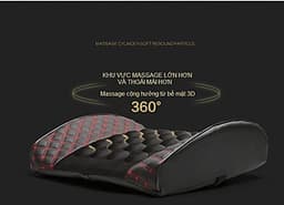 Combo Đệm Tựa Lưng Massage Và Gối Tựa Đầu Xe Hơi ( Ô Tô ) Chống Mỏi Cổ - Hàng Cao Cấp - Siêu Đàn Hồi - Thiết Kế Ôm Vừa Vặn Ghế Xe Hơi - Màu Chỉ Đỏ Trang Nhã