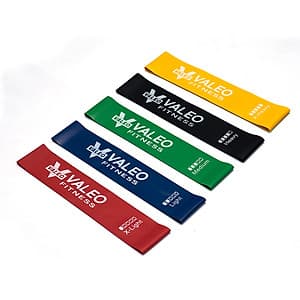 Bộ 5 dây mini Band, Dây cao su kháng lực miniband Valeo tập chân mông