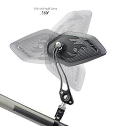 Bộ 2 Gương xe đạp, xe đạp điện cao cấp (kèm chốt gắn ghi-đông lỗ 8mm) xoay 360 độ chắc chắn, gương phẳng, góc lớn giúp đạp xe an toàn Mai Lee