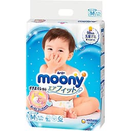 Tã Dán Cao Cấp Moony Nhật Bản M64 - [Tặng 8 Miếng Moony Natural Cùng Size]