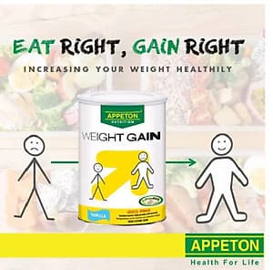 Thức uống dinh dưỡng giúp tăng cân người lớn - APPETON WEIGHT GAIN ADULT (Thức uống dành cho người gầy) - Hộp 900g