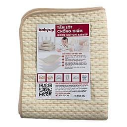 Tấm lót chống thấm cho bé Organic Good Cotton Babyup. Miếng lót chống thấm 4 lớp, mềm mại, thoáng khí, siêu thấm hút, có thể giặt, an toàn cho bé