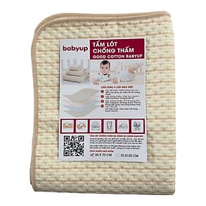 Tấm lót chống thấm cho bé Organic Good Cotton Babyup. Miếng lót chống thấm 4 lớp, mềm mại, thoáng khí, siêu thấm hút, có thể giặt, an toàn cho bé