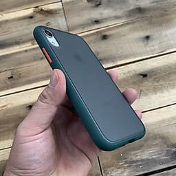 Ốp lưng chống sốc dành cho iPhone XR nút màu cam - Màu xanh đậm