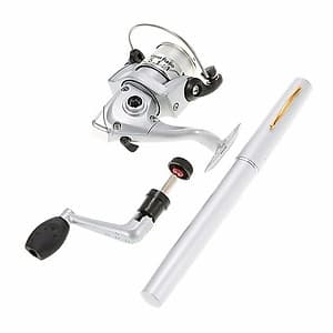 Cần câu cá, cần câu bút mini hàng chính hãng LEO 4515 2 chi tiết (máy câu ngang)