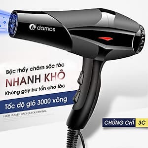 Máy Sấy Tóc Damas JT-3366 - Chính hãng (Sử dụng cho gia đình, tiệm cắt uốn tóc, khách sạn, nhà nghỉ)
