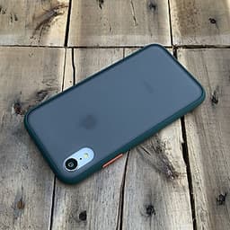 Ốp lưng chống sốc dành cho iPhone XR nút màu cam - Màu xanh đậm