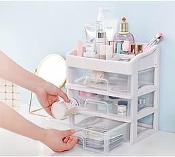 Kệ Đựng Mỹ Phẩm Đồ Trang Điểm Trang Sức 4 Tầng Ngăn Kéo Bền Đẹp