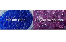 500g hạt hút ẩm Xanh Silicagel Blue và 5 túi vải  - Hạt chuyển màu khi no ẩm