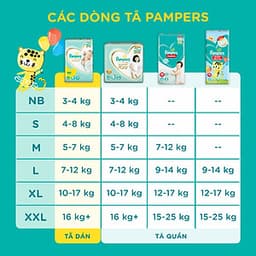 Tã Quần Pampers Điều Hoà Gói Lớn XXL44 (15-25kg)