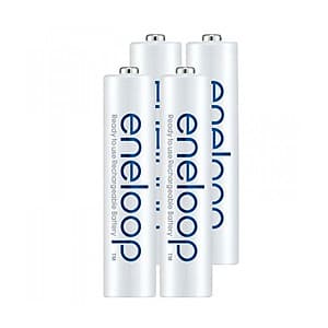 Pin sạc AAA Eneloop 750mAh HRM03 vỉ 4 Viên - phiên bản nội địa box Nhật (Trắng) - Hàng nhập khẩu