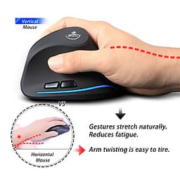 Chuột Quang Chơi Game Không Dây Dạng Đứng Zelotes F-35A - Đen (2100DPI) (2.4G)