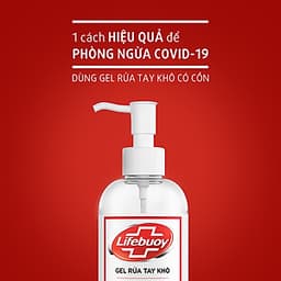 Combo 2 Chai Gel Rửa Tay Khô Sạch Siêu Nhanh Lifebuoy Bảo Vệ Vượt Trội 10 (Chai Vòi 235ml x 2)