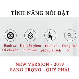 Máy Tạo Ẩm Siêu Âm, Khuếch Tán Tinh Dầu - Di Chuyển Sàn Thế Hệ Mới - Hàng Chính Hãng