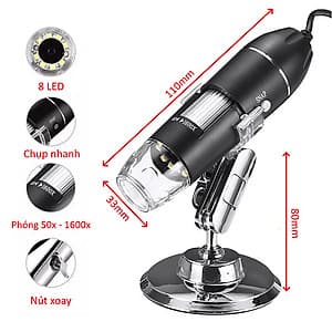 KÍNH HIỂN VI ĐIỆN TỬ PHÓNG ĐẠI 1600X KẾT NỐI ĐIỆN THOẠI VÀ MÁY TÍNH DIGITAL MICROSCOPE