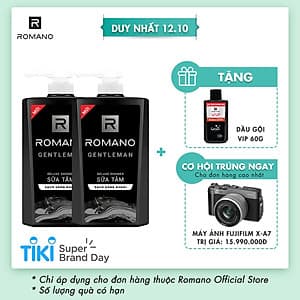 Combo 2 Dầu gội Romano hương nước hoa 650g/chai