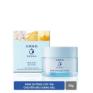 Mặt Nạ Ngủ Cấp Ẩm Chuyên Sâu Dạng Gel Senka Deep Moist Gel Cream 50g