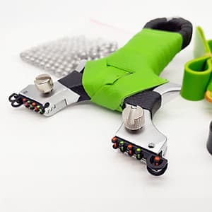 Ná Cao Su Phượng Hoàng Thước Ngắm Kép Quấn Dây Tím (+ 3 Dây Dẹt 2 Lớp + 100 Bi + Nhẫn Nam Châm Hít Bi)