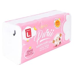 Khăn Giấy Lụa Purri Choice L (Cl) (20 x 19.5 cm) Gói 220 Tờ - Bao Bì Màu Hồng / Xanh