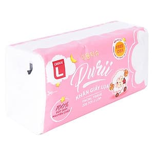 Khăn Giấy Lụa Purri Choice L (Cl) (20 x 19.5 cm) Gói 220 Tờ - Bao Bì Màu Hồng / Xanh