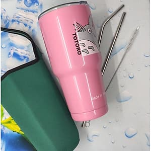 BÌNH GIỮ NHIỆT THÁI LAN 900ml (ĐÚNG MẪU)+ Túi đựng + 2 ống hút + cọ vệ sinh ống hút -AMZO