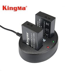 Sạc đôi kèm cáp sạc và 2 pin sạc KingMa LP-E17 cho Canon EOS M3 M5 M6 760D 800D - Hàng chính hãng