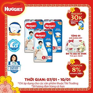 Combo 3 Gói Tã Dán Huggies Dry Gói Cực Đại L68 (68 Miếng) - Bao Bì Mới