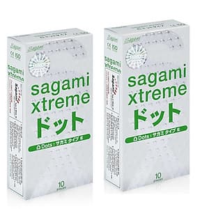 Combo 2 hộp bao cao su Sagami Xtreme White 10 pcs