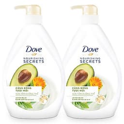Combo 02 Sữa Tắm Dove Căng Bóng Tươi Mới - Bơ 530G