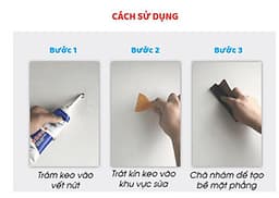 Keo Bột bả vá tường thông minh siêu tốc tiện lợi tặng kèm bay khi mua 2 sản phẩm trở lên