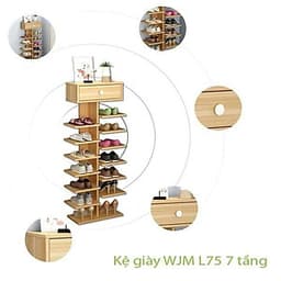 Giá để giày, Kệ Giày, kệ giầy dép - Tủ giày gỗ  7 tầng 