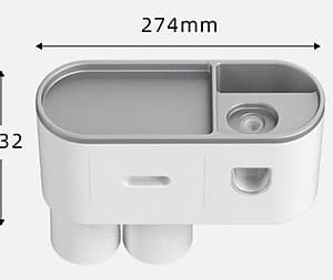 KỆ ĐỂ BÀN CHẢI ĐÁNH RĂNG VÀ NHẢ KEM ĐÁNH RĂNG TỰ ĐỘNG KÈM 2 CỐC HÚT TỪ TÍNH