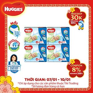Combo 4 Gói Miếng Lót Sơ Sinh Huggies NB1 100 Miếng - NB1 100 (Gói 100 Miếng) 