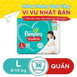 Tã Quần Pampers Giữ Dáng Mới Gói Lớn L36 (36 Miếng)