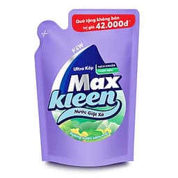 Chai Nước Giặt Xả Maxkleen Hương Vườn Sớm Mai Sạch Khuẩn Thơm Mềm Tiện Lợi & Tiết Kiệm 2.4Kg Tặng Túi 600G