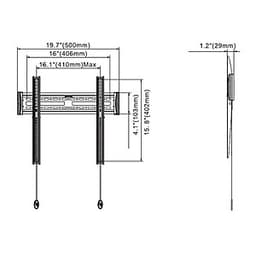 Giá Treo Tivi Sát Tường Nhập Khẩu North Bayou C3F (40-60 inch)