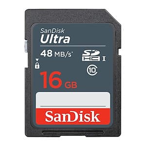 Thẻ nhớ 16GB SDHC Ultra C10 Read 48MB/s SanDisk - Hàng Chính Hãng