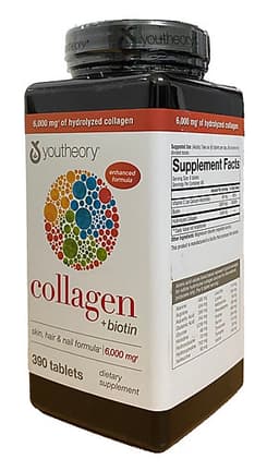 Viên uống bổ sung Collagen+Biotin Youtheory (Collagen Type 1-2-3) 390 Viên - Mẫu mới 