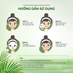 Combo 10 Mặt nạ dưỡng ẩm trắng da giúp kiềm dầu và mụn Hàn Quốc Lagivado Hydra Calming Facial Mask 23g/miếng