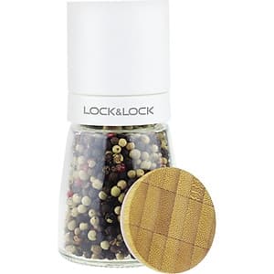 Lọ xay tiêu cầm tay Lock&Lock CKO115 140ml  -  Hàng chính hãng - Lọ bằng thủy tinh, lưỡi dao bằng sứ xay nhuyễn tốt, nắp bằng gỗ sồi, tiện dụng, dễ sử dụng