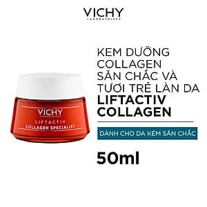 Bộ kem dưỡng Vichy Collagen Specialist & dưỡng chất khoáng cô đặc Mineral 89 giúp da căng mượt và ngăn ngừa lão hóa