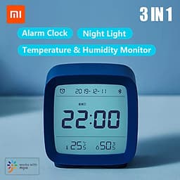 Đồng hồ báo thức thông minh Xiaomi Qingping BT Alarm Clock Temperature Humidity Monitoring Night Light 3 in 1 Multifunctional Clock Work With Mijia