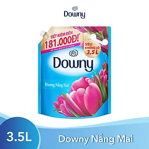 Nước Xả Vải Downy Nắng Mai  (3.5L/ Túi) - Giữ quần áo tươi mới - Hương thơm tươi mới kéo dài 