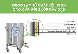 Nồi nấu sữa đậu nành công nghiệp 40L - Nấu sữa thơm, không bị đóng cặn