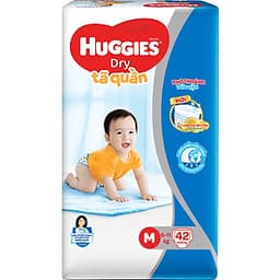 Tã Quần Huggies Dry Pants Jumbo M42 (5-10Kg) - Gói 42 Miếng