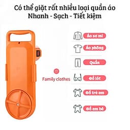 Máy giặt mini tại xô DEKE GT-16AC tiết kiệm điện cho sinh viên và em bé có hẹn giờ và đảo chiều