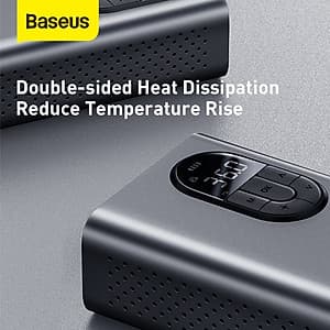 Máy bơm hơi thông minh nhiều chế độ  cho bánh xe oto xe máy , công suất 54w, dung tích pin 2400mAh Baseus Energy Source Inflator Pump