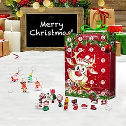 Christmas Elk Advent Calendar 2020 With 24 Little Doors Mystery Gift for Kids Children Fun Surprise