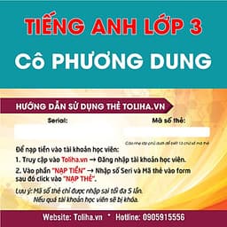 Khóa học TIẾNG ANH LỚP 3 - Cô Phương Dung - 06 tháng